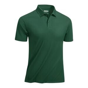 Men's Green Large New Polo Shirt Golf Jersey Casual Short Sleeve New